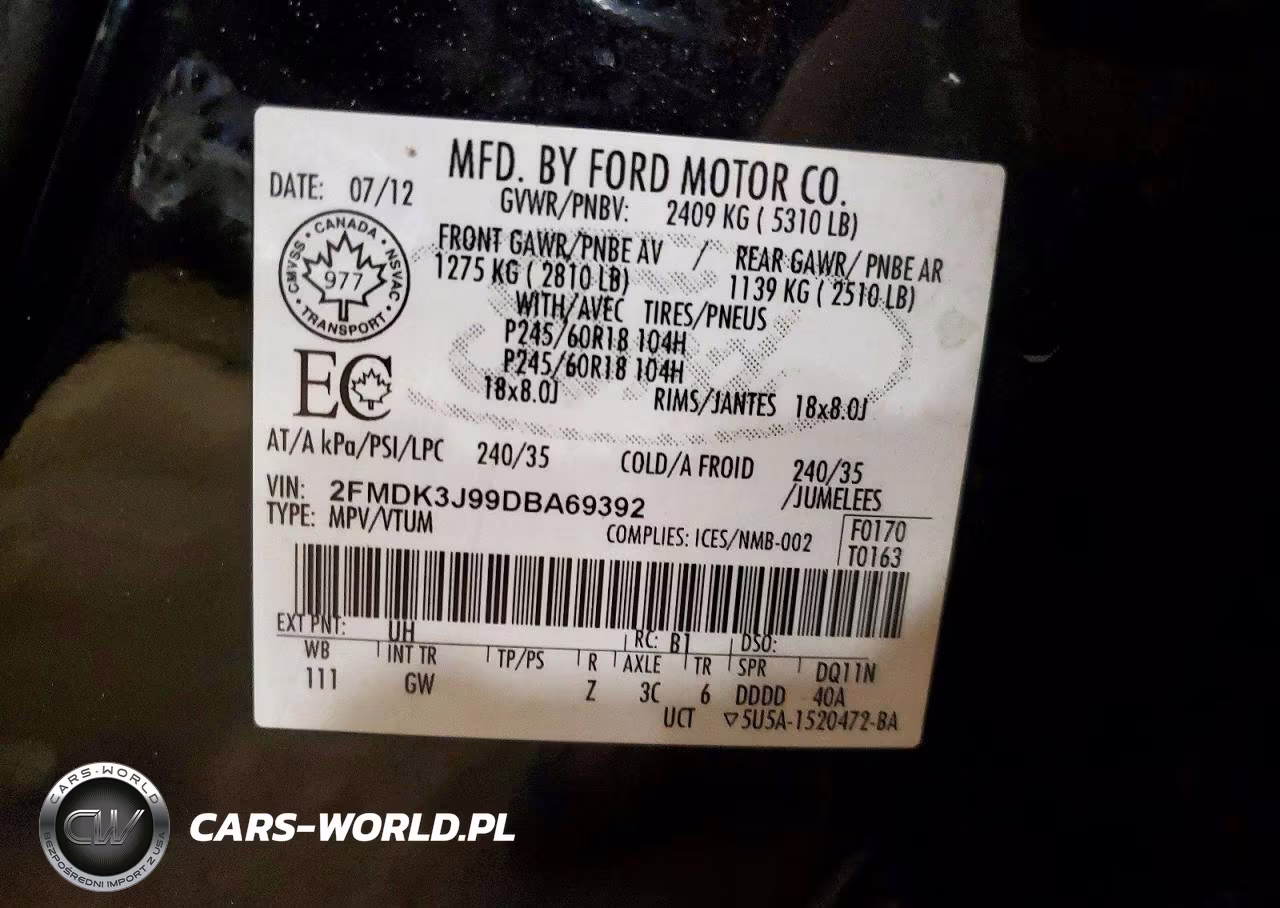 2013 Ford Edge Sel VIN:2FMDK3J99DBA69392 - 13