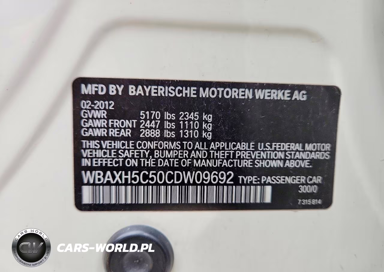 2012 BMW 528 Xi VIN:WBAXH5C50CDW09692 - 12