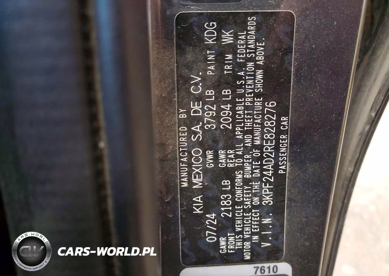2024 Kia Forte Lxs VIN:3KPF24AD2RE828276 - 13