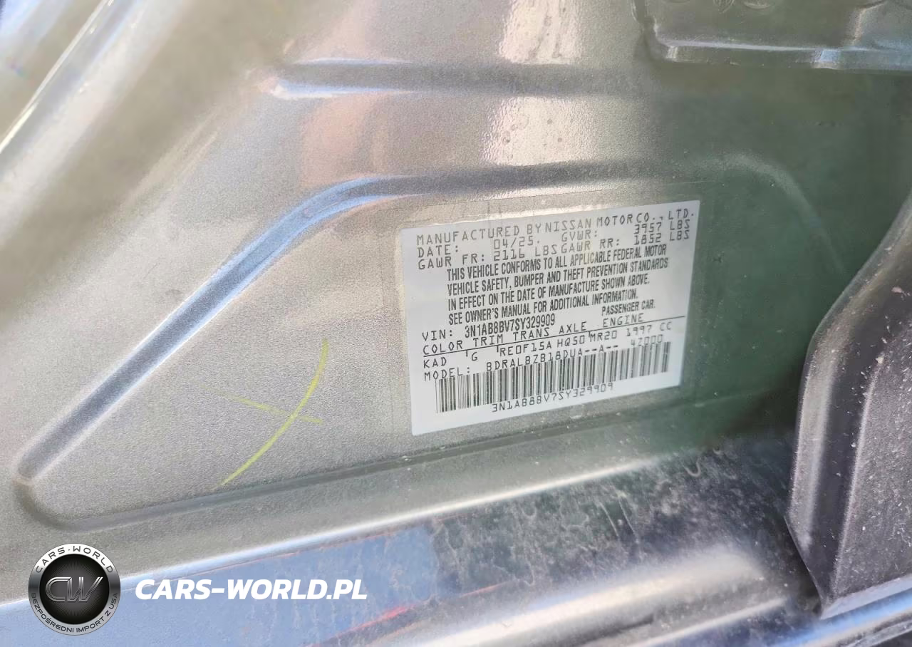 2025 Nissan Sentra S VIN:3N1AB8BV7SY329909 - 12