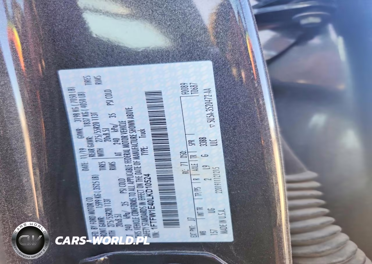 2020 Ford F150 Supercrew VIN:1FTFW1E40LKD10524 - 12