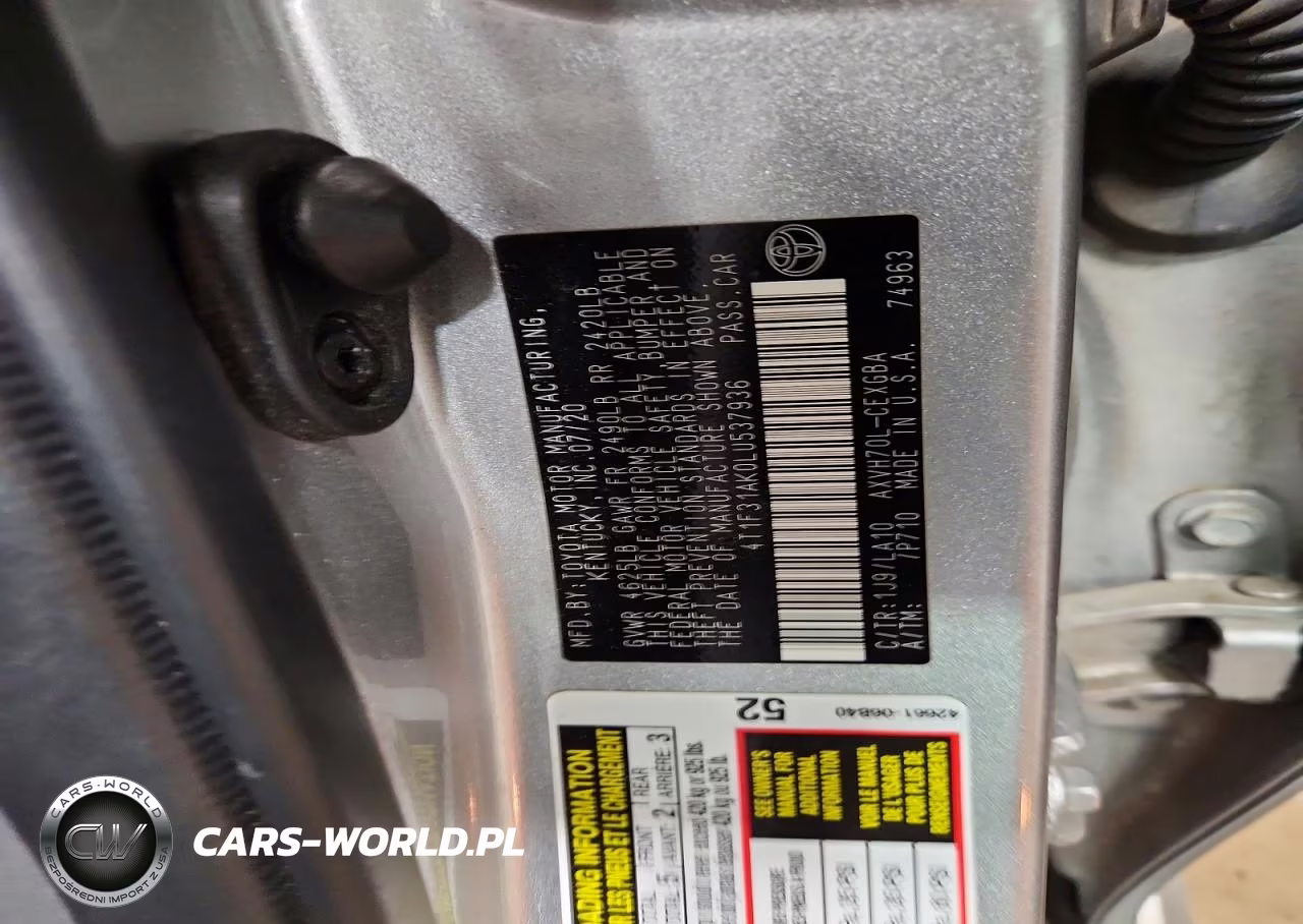 2020 Toyota Camry Xle VIN:4T1F31AK0LU537936 - 13