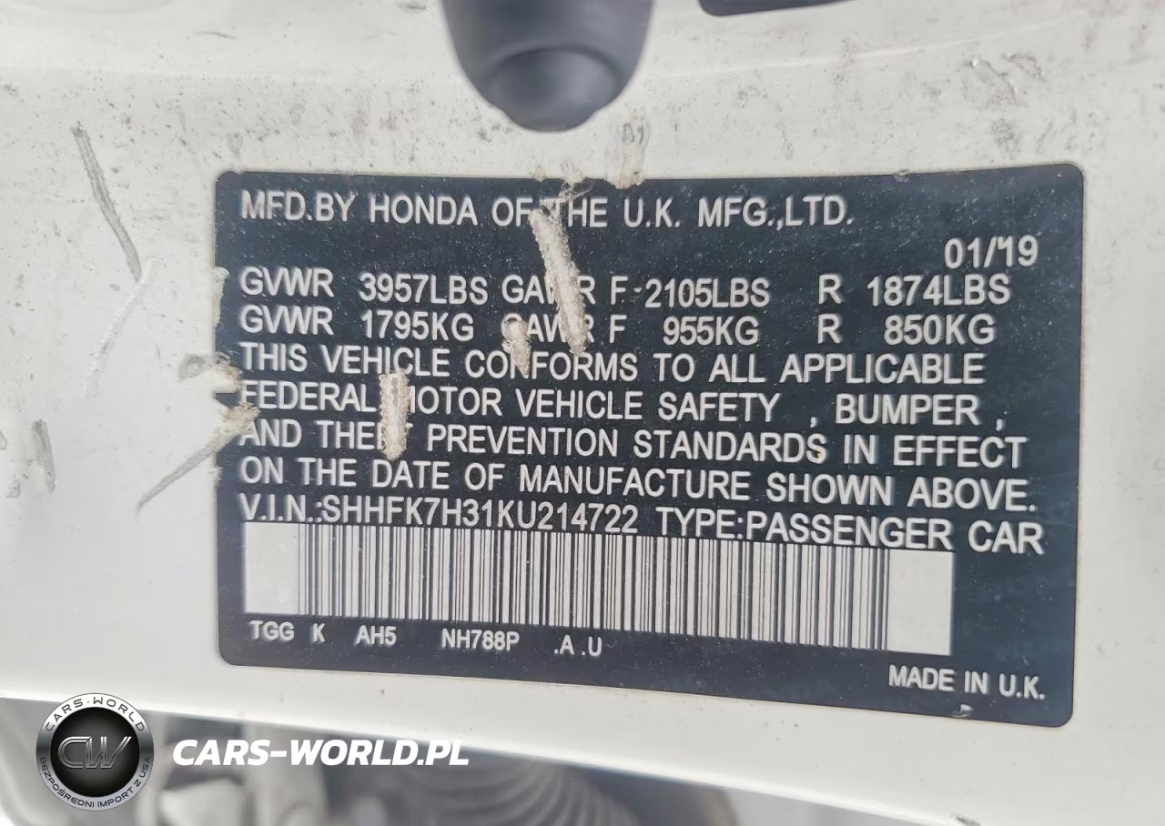 2019 Honda Civic Lx VIN:SHHFK7H31KU214722 - 12