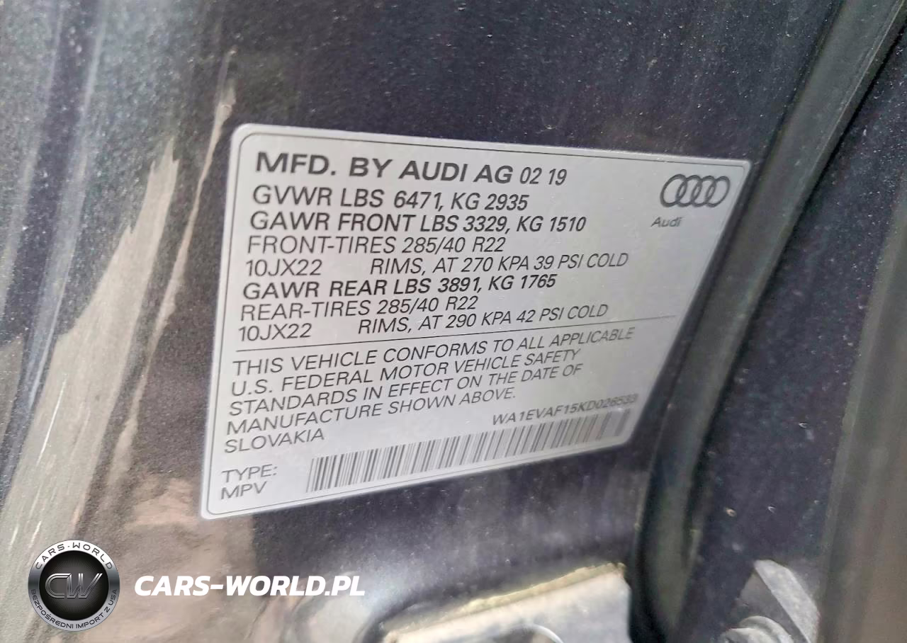 2019 Audi Q8 Premium Plus S-Line VIN:WA1EVAF15KD026533 - 13