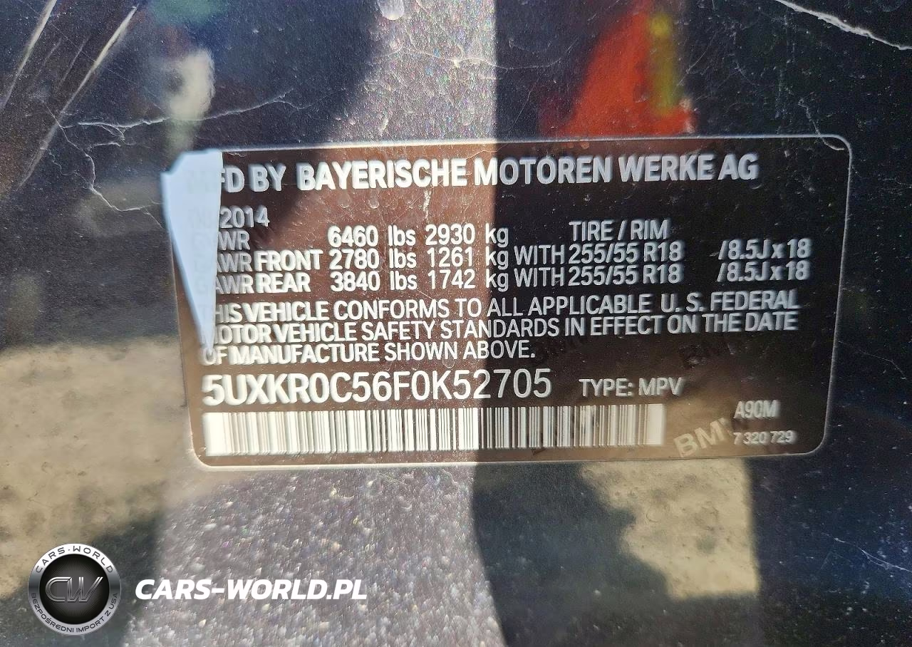 2015 BMW X5 xDrive35I VIN:5UXKR0C56F0K52705 - 12