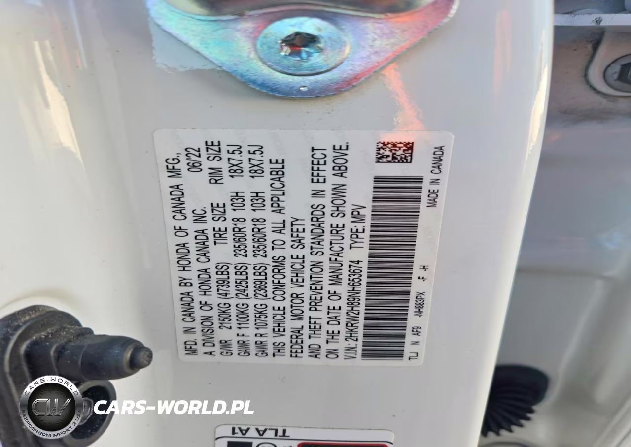 2022 Honda Cr-V VIN:2HKRW2H89NH653674 - 13
