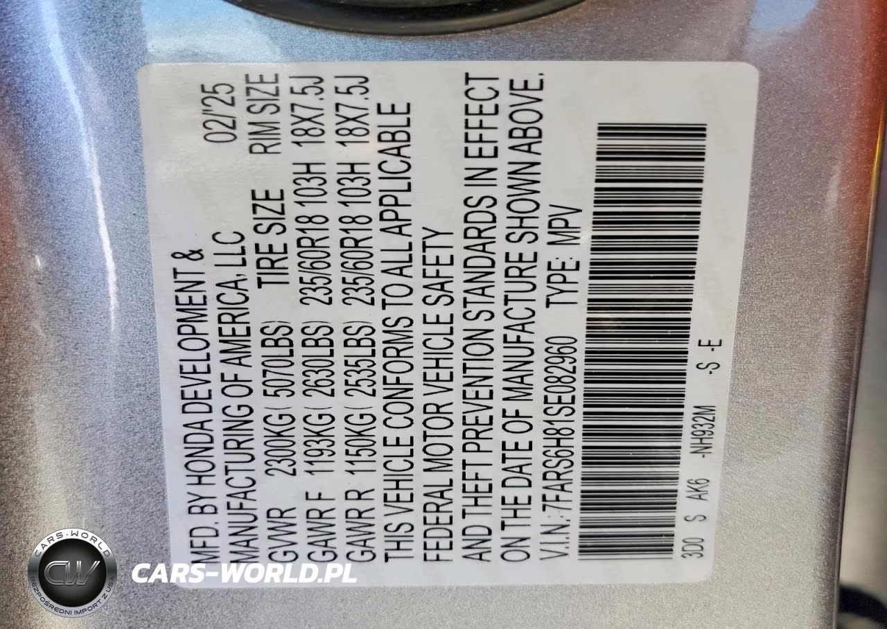 2025 Honda Cr-V Sport-L VIN:7FARS6H81SE082960 - 13
