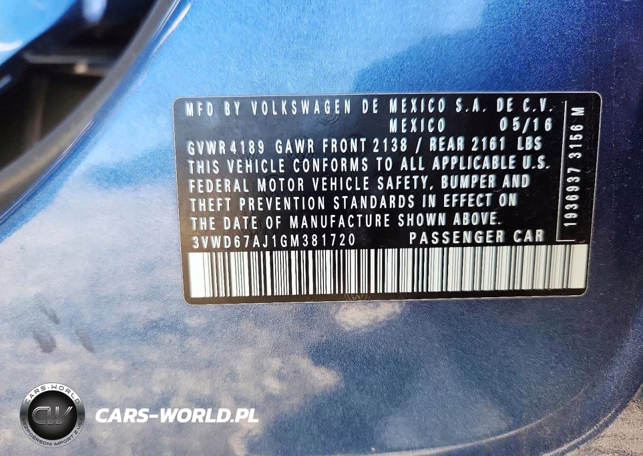 2016 Volkswagen Jetta Se VIN:3VWD67AJ1GM381720 - 13