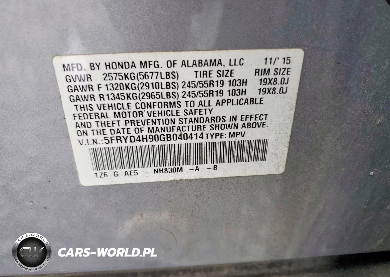 2016 Acura Mdx Advance VIN:5FRYD4H90GB040414 - 13