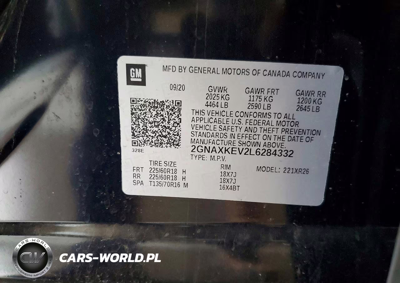 2020 Chevrolet Equinox Lt VIN:2GNAXKEV2L6284332 - 13