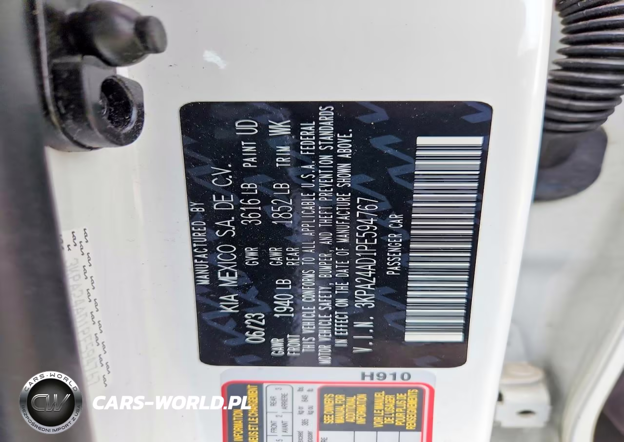 2023 Kia Rio S VIN:3KPA24AD1PE594767 - 13