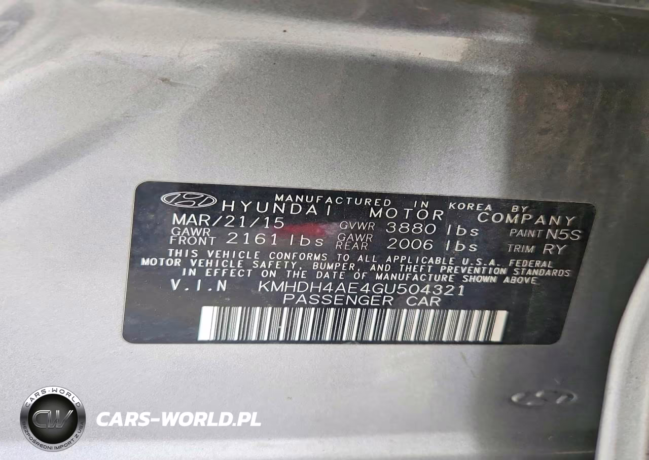 2016 Hyundai Elantra Value Edition VIN:KMHDH4AE4GU504321 - 13