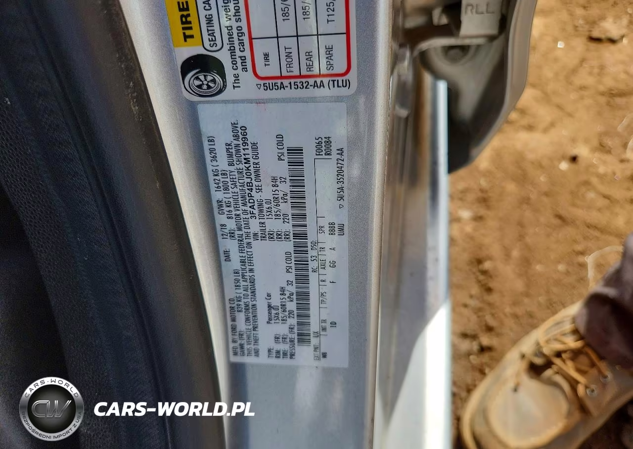 2019 Ford Fiesta Se VIN:3FADP4BJ0KM119960 - 12
