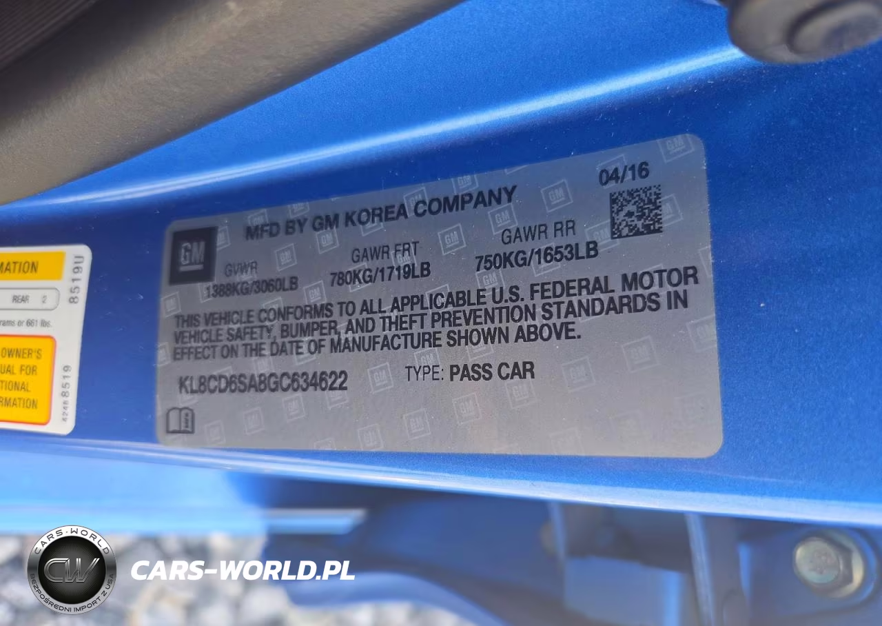 2016 Chevrolet Spark 1Lt VIN:KL8CD6SA8GC634622 - 12