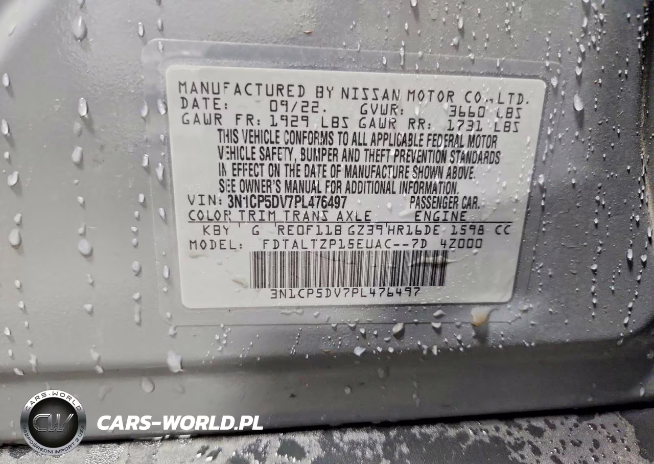 2023 Nissan Kicks Sr VIN:3N1CP5DV7PL476497 - 12