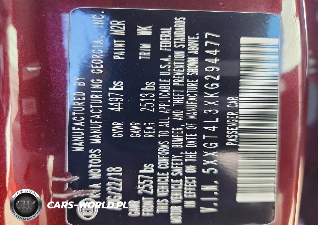 2019 Kia Optima Lx VIN:5XXGT4L3XKG294477 - 12