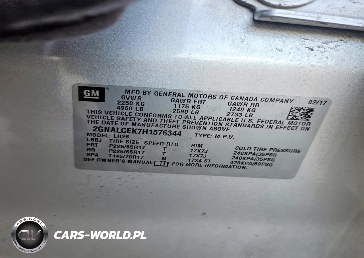 2017 Chevrolet Equinox Lt VIN:2GNALCEK7H1576344 - 12