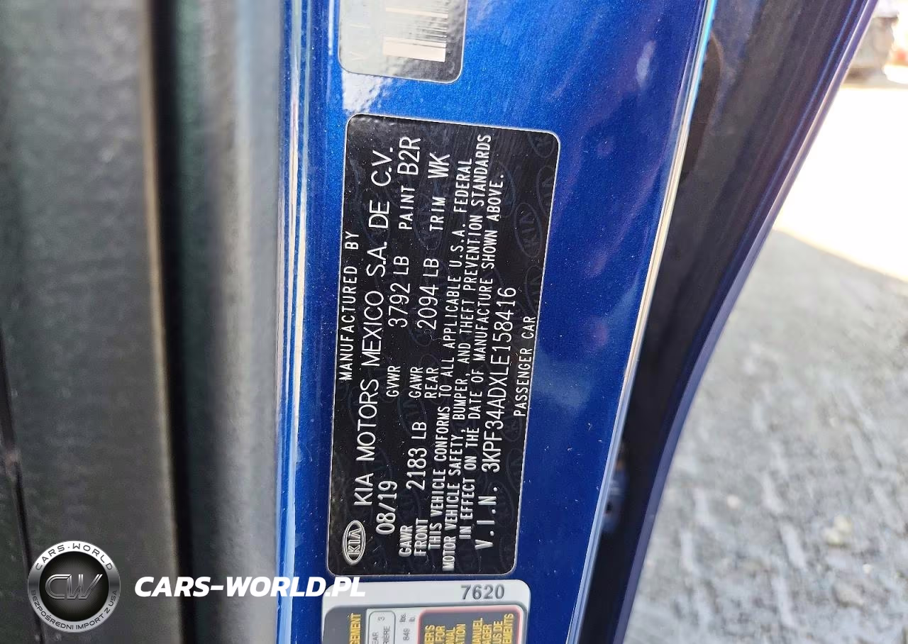 2020 Kia Forte Gt Line VIN:3KPF34ADXLE158416 - 12