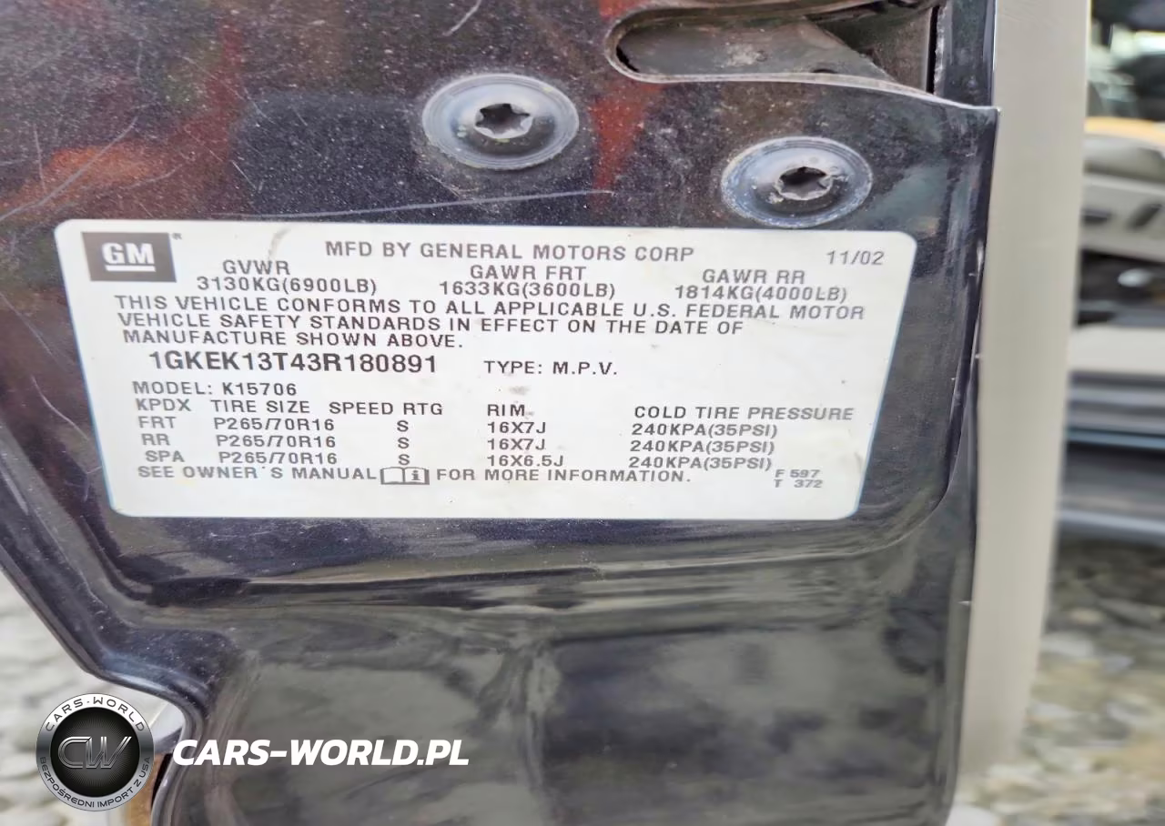 2003 GMC Yukon VIN:1GKEK13T43R180891 - 13