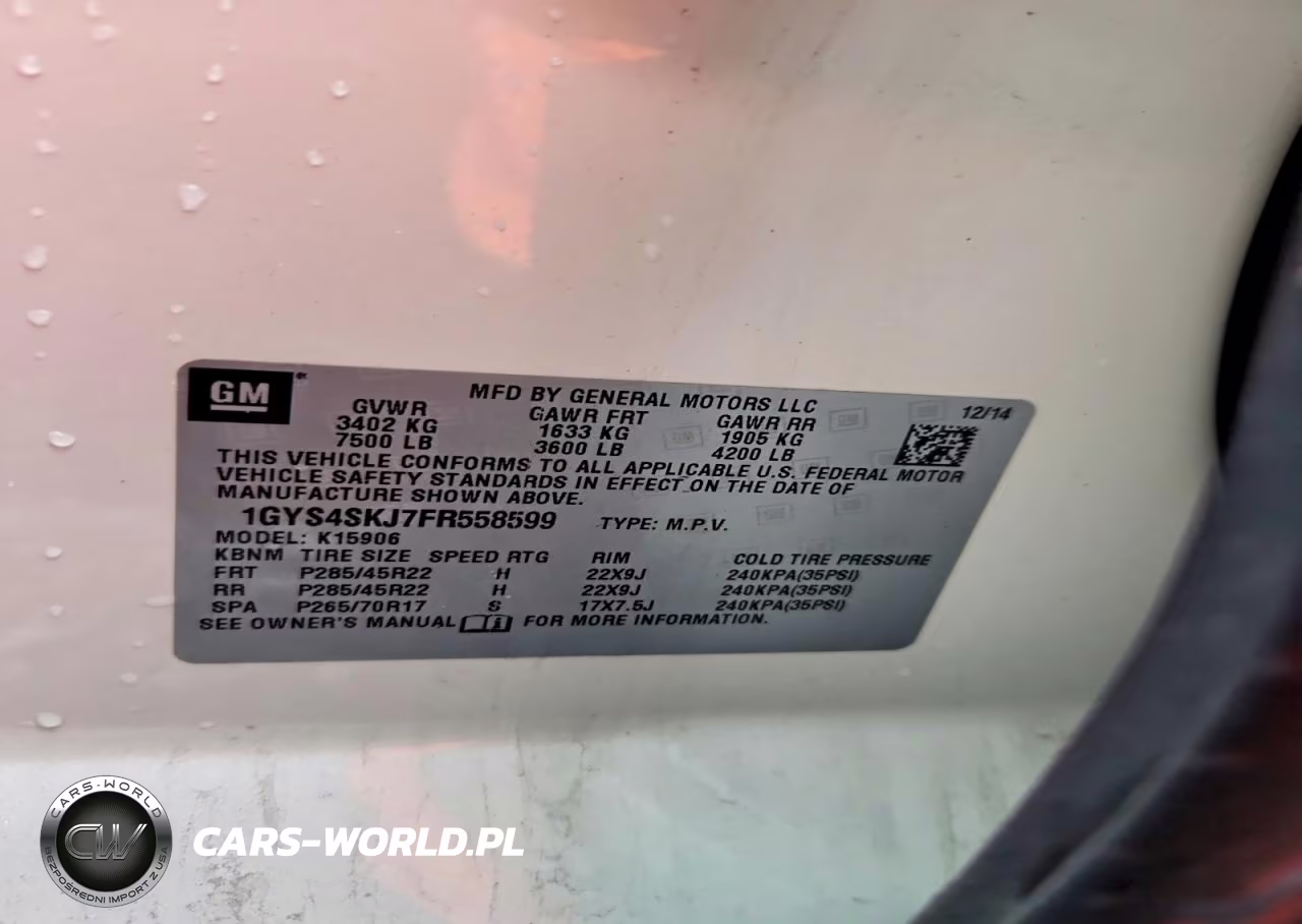 2015 Cadillac Escalade Esv Luxury VIN:1GYS4SKJ7FR558599 - 14