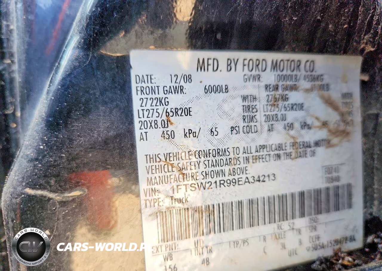 2009 Ford F250 Super Duty VIN:1FTSW21R99EA34213 - 13