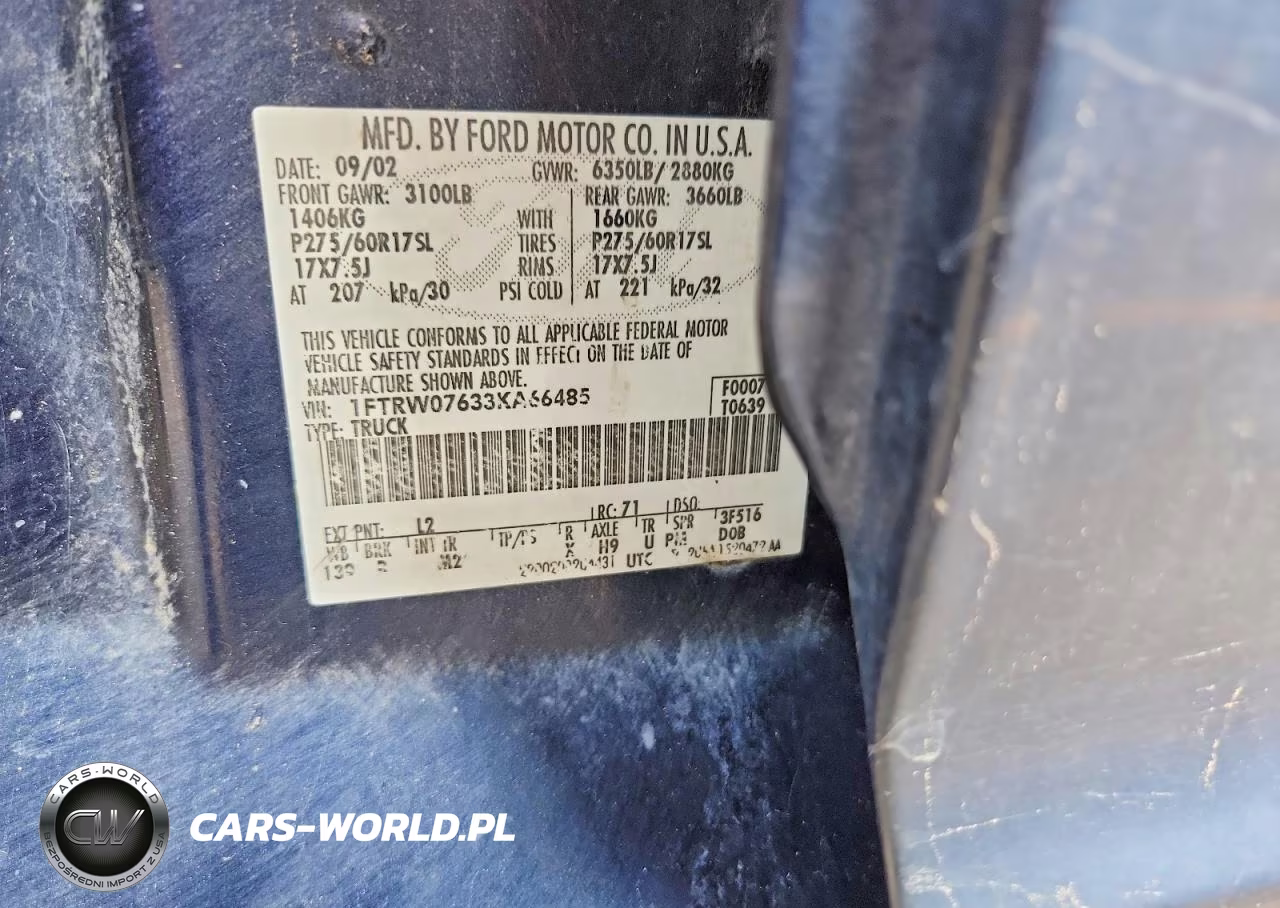 2003 Ford F150 Supercrew VIN:1FTRW07633KA66485 - 12