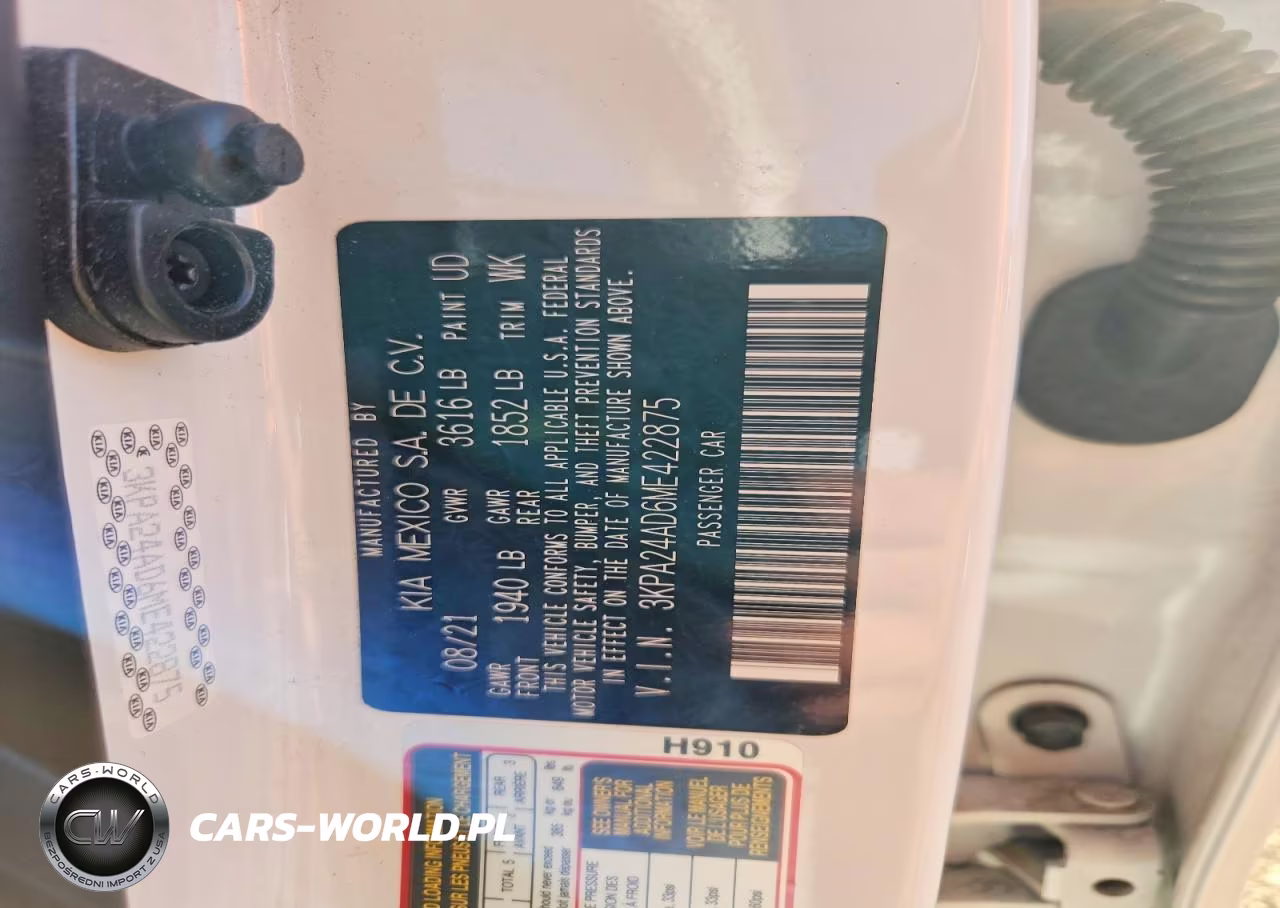 2021 Kia Rio Lx VIN:3KPA24AD6ME422875 - 12