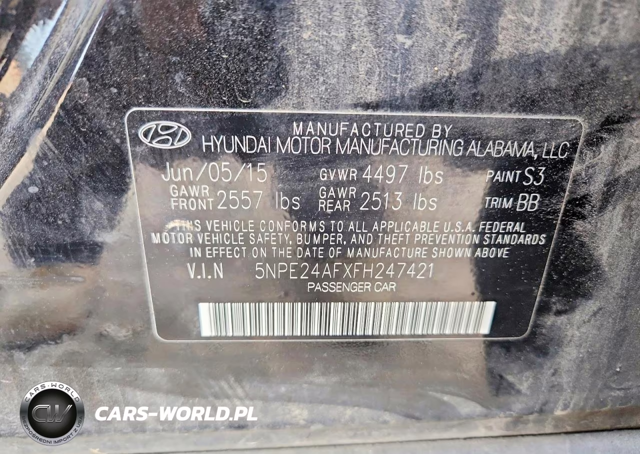 2015 Hyundai Sonata Se VIN:5NPE24AFXFH247421 - 13