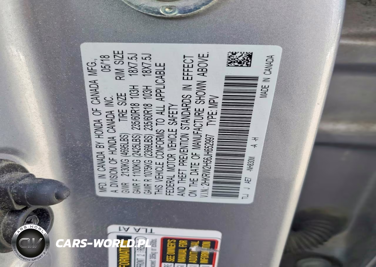 2018 Honda Cr-V Ex VIN:2HKRW2H56JH652997 - 14