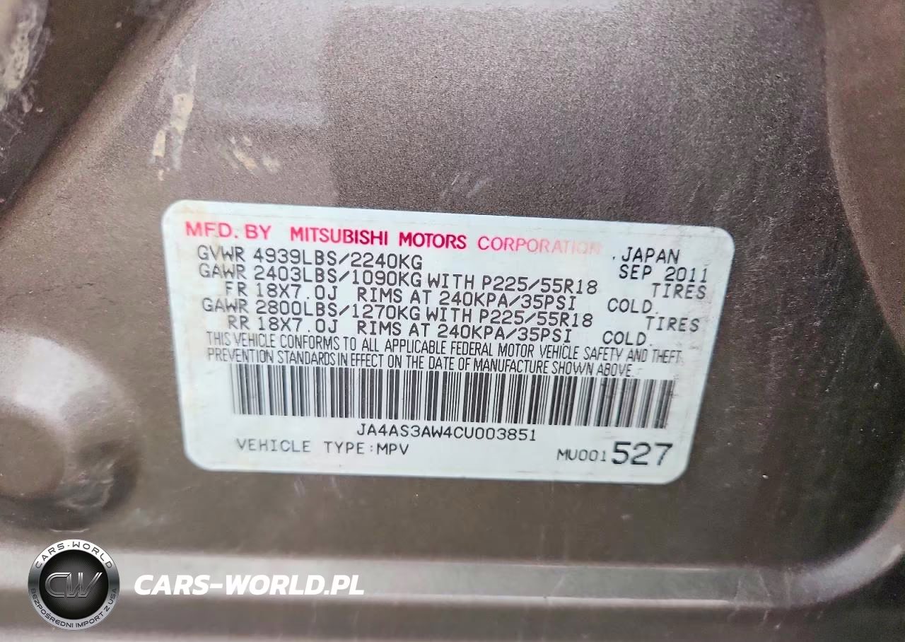 2012 Mitsubishi Outlander Se VIN:JA4AS3AW4CU003851 - 13