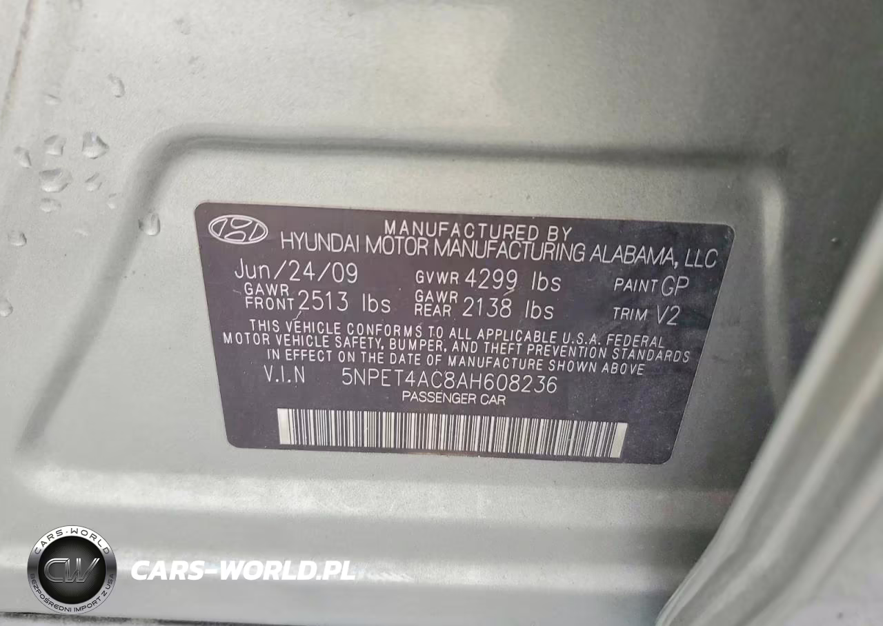 2010 Hyundai Sonata Gls VIN:5NPET4AC8AH608236 - 12