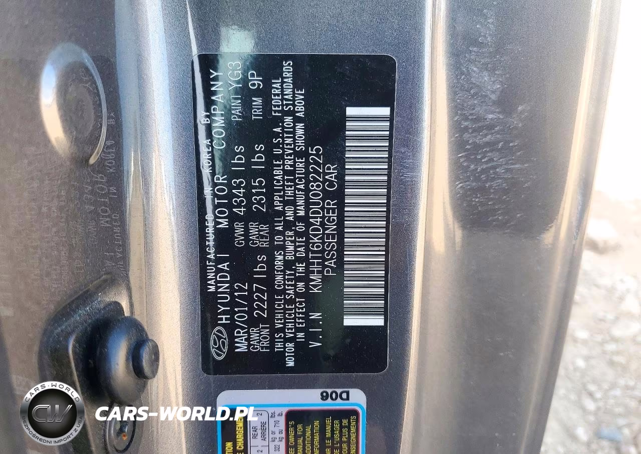 2013 Hyundai Genesis Coupe 2.0T VIN:KMHHT6KD4DU082225 - 12