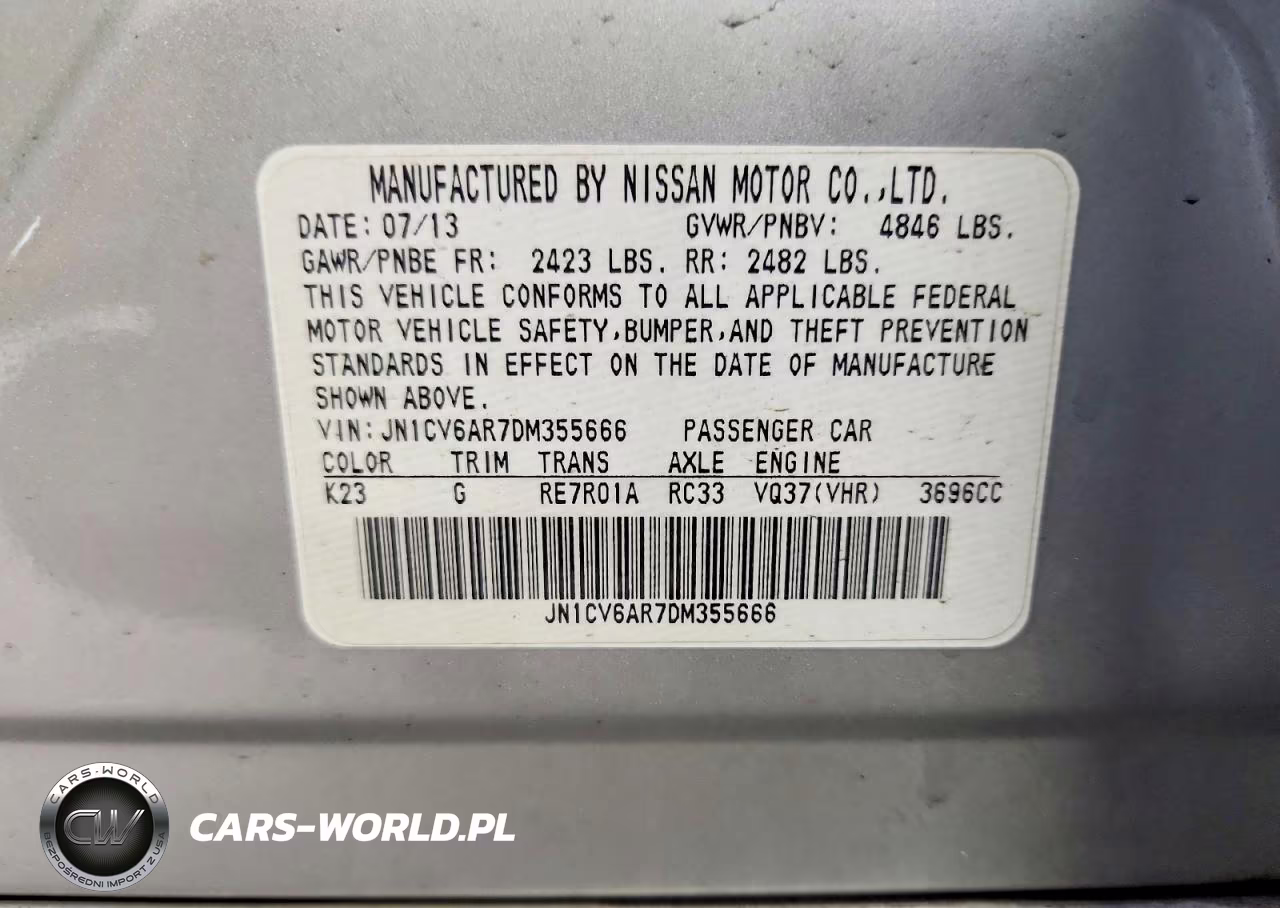 2013 Infiniti G37 Sedan X VIN:JN1CV6AR7DM355666 - 13