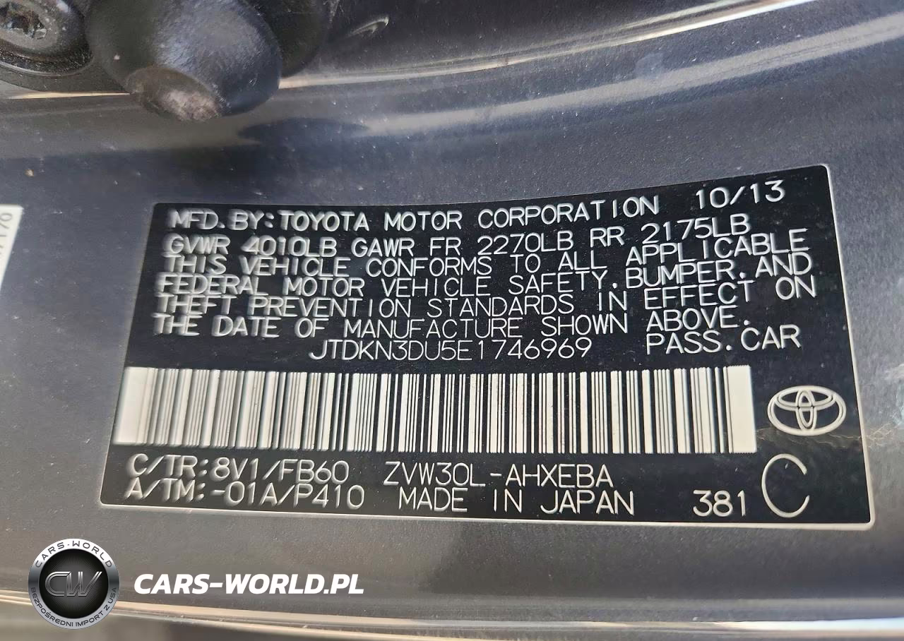 2014 Toyota Prius Three VIN:JTDKN3DU5E1746969 - 12