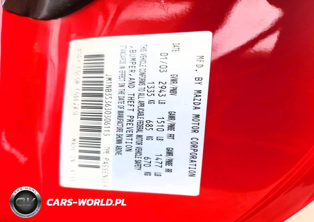 2003 Mazda Mx-5 Miata Base VIN:JM1NB353630306113 - 12