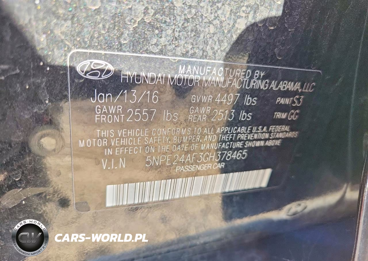 2016 Hyundai Sonata Se VIN:5NPE24AF3GH378465 - 12