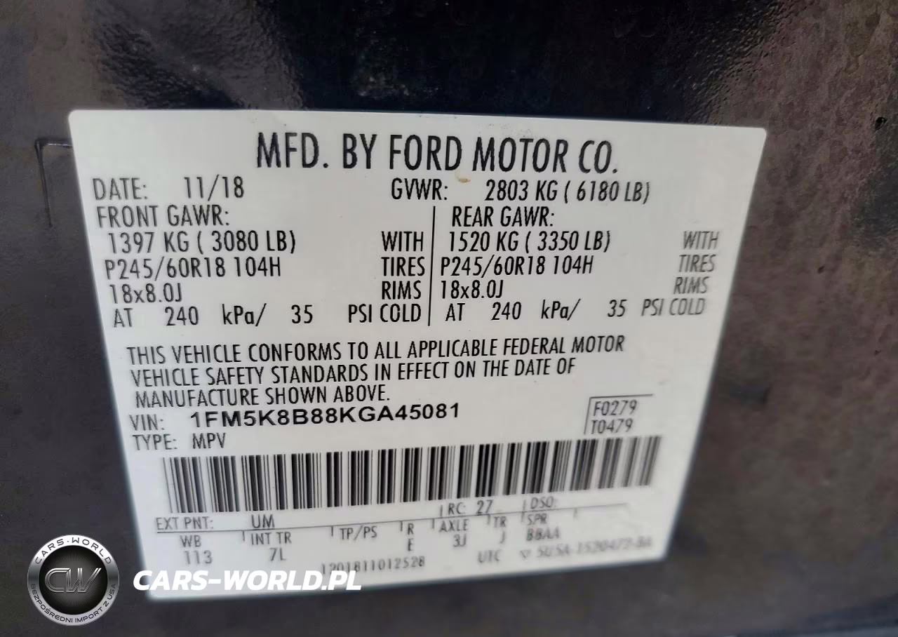 2019 Ford Explorer VIN:1FM5K8B88KGA45081 - 13