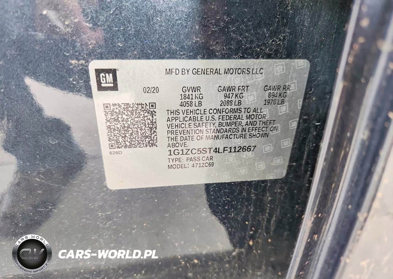 2020 Chevrolet Malibu Ls VIN:1G1ZC5ST4LF112667 - 12