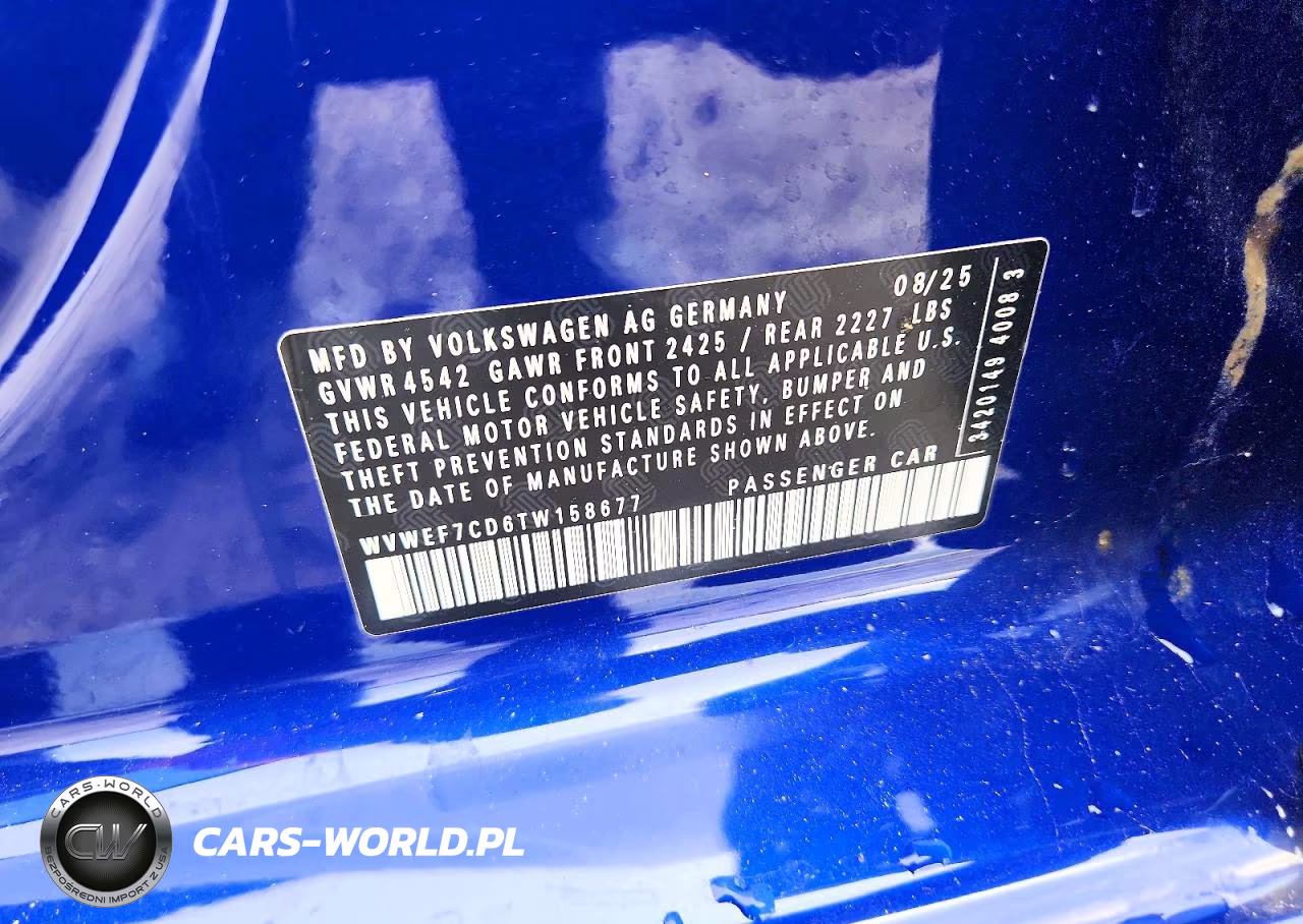 2026 Volkswagen Golf R VIN:WVWEF7CD6TW158677 - 13