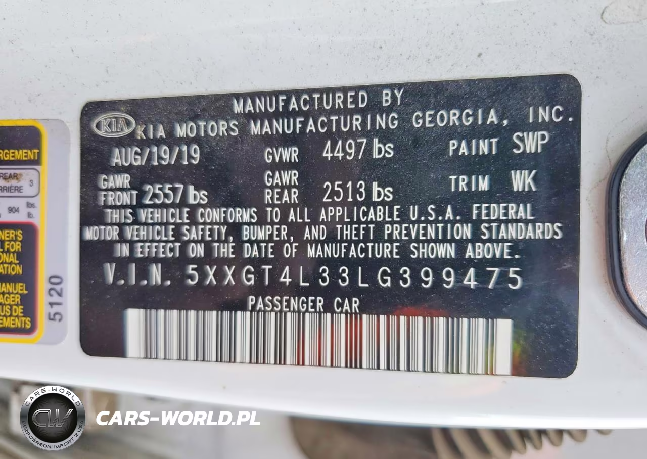2020 Kia Optima Lx VIN:5XXGT4L33LG399475 - 12