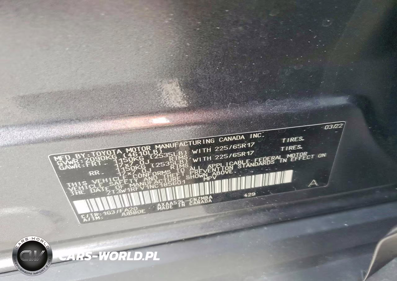 2022 Toyota Rav4 Xle VIN:2T3W1RFV1NC185601 - 13