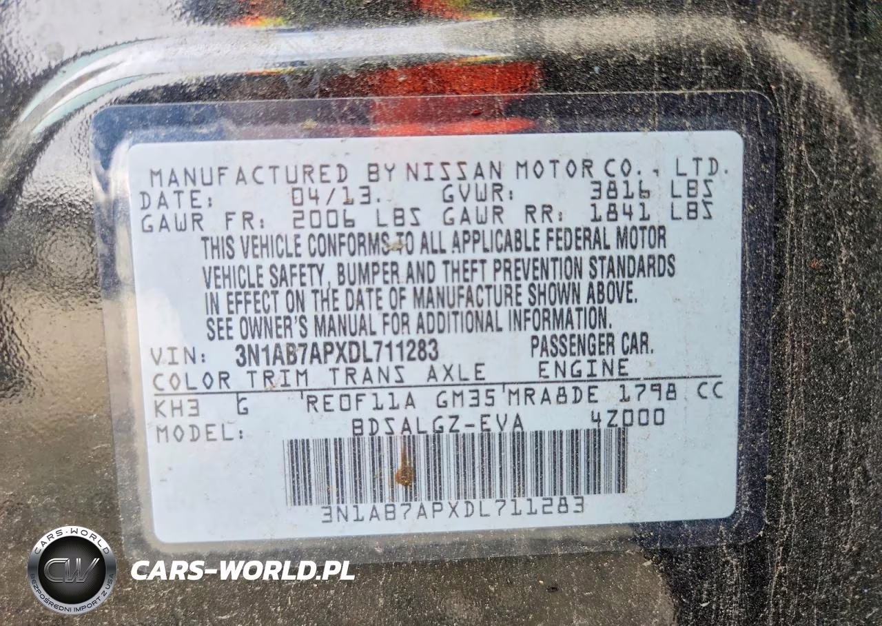 2013 Nissan Sentra S VIN:3N1AB7APXDL711283 - 13