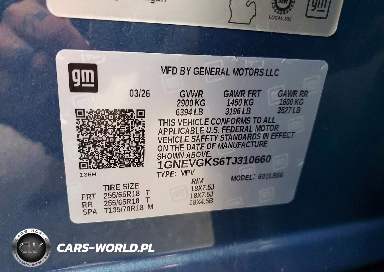 2026 Chevrolet Traverse Lt VIN:1GNEVGKS6TJ310660 - 13