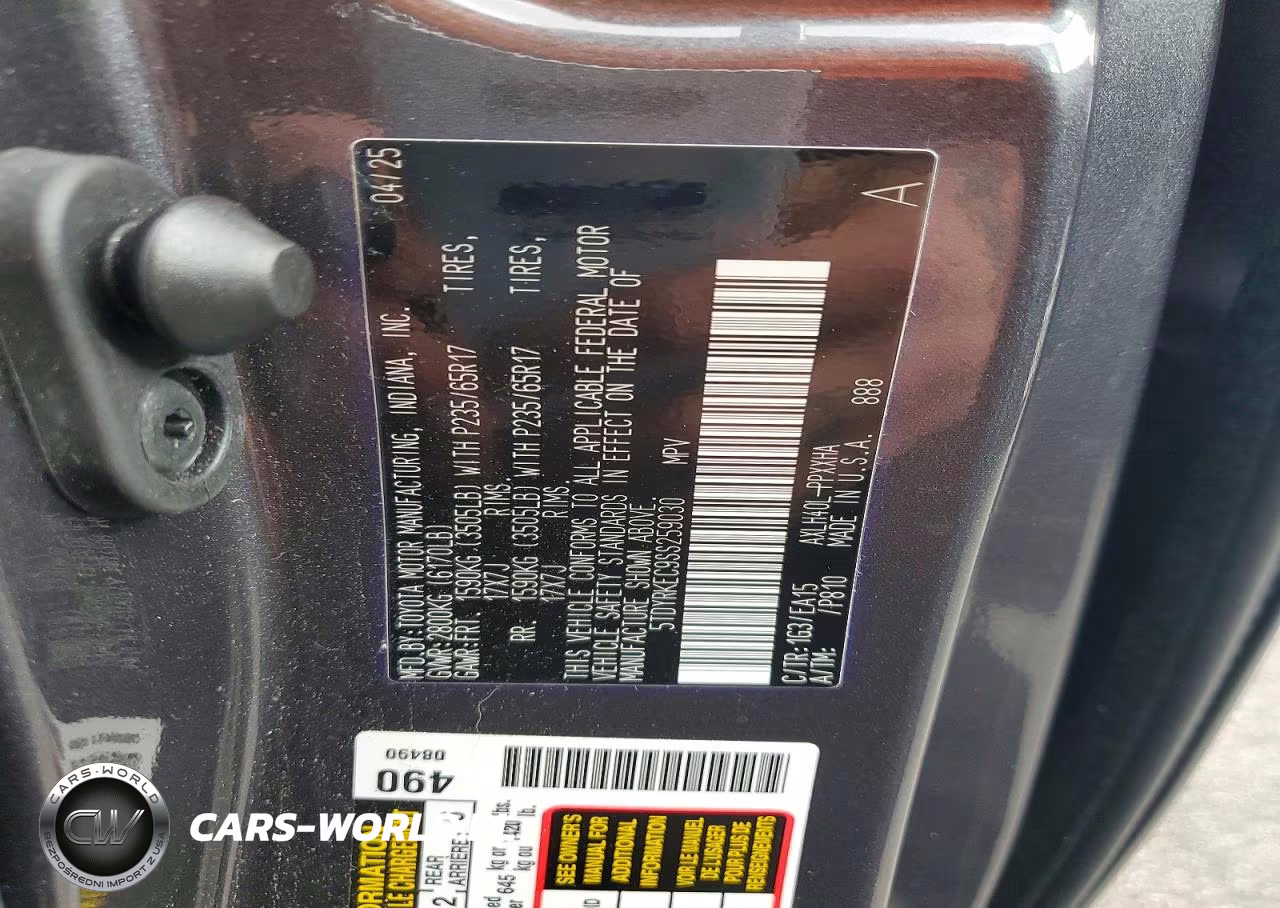 2025 Toyota Sienna Xle 8-Passenger VIN:5TDYRKEC9SS259030 - 13