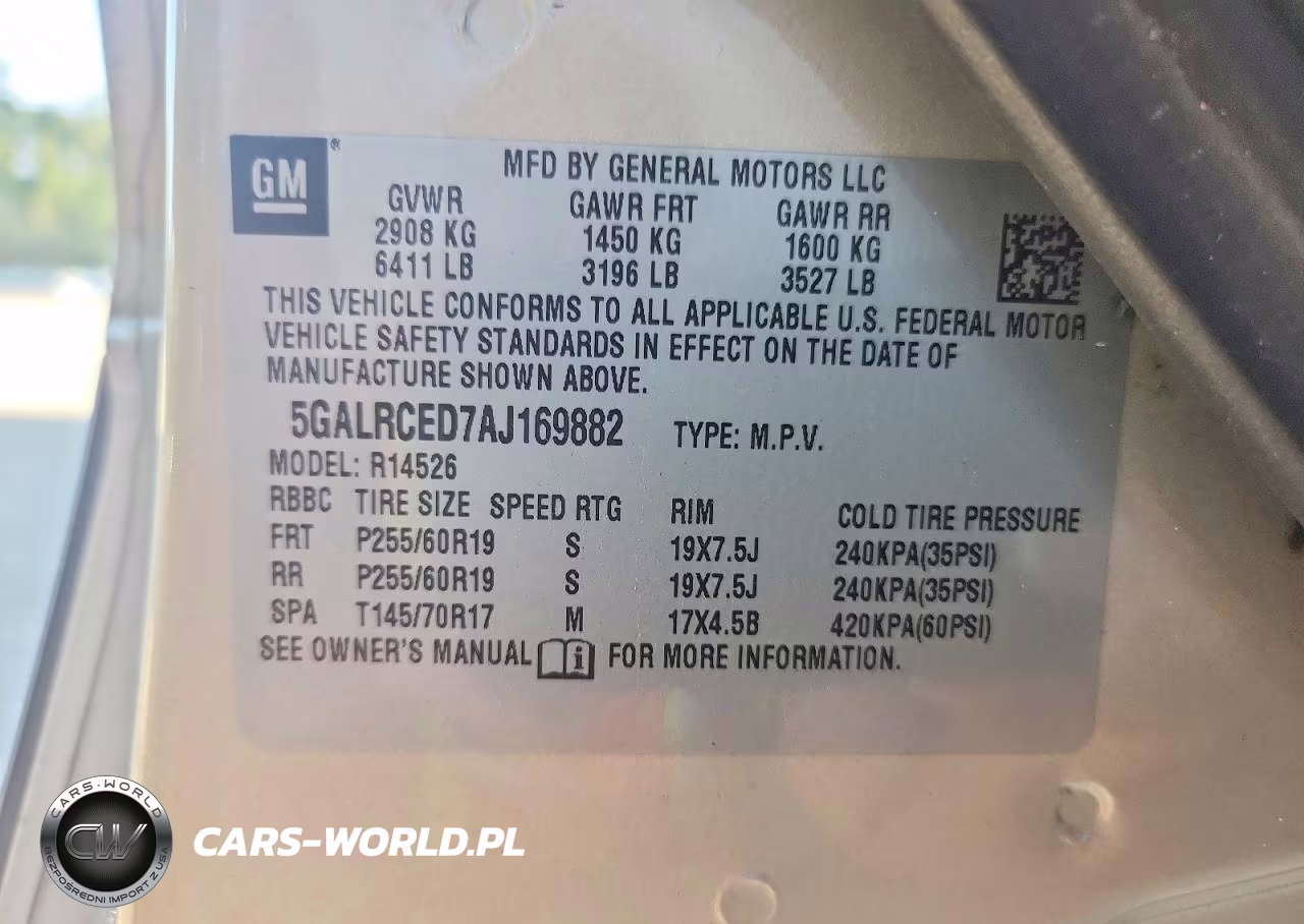 2010 Buick Enclave Cxl VIN:5GALRCED7AJ169882 - 13