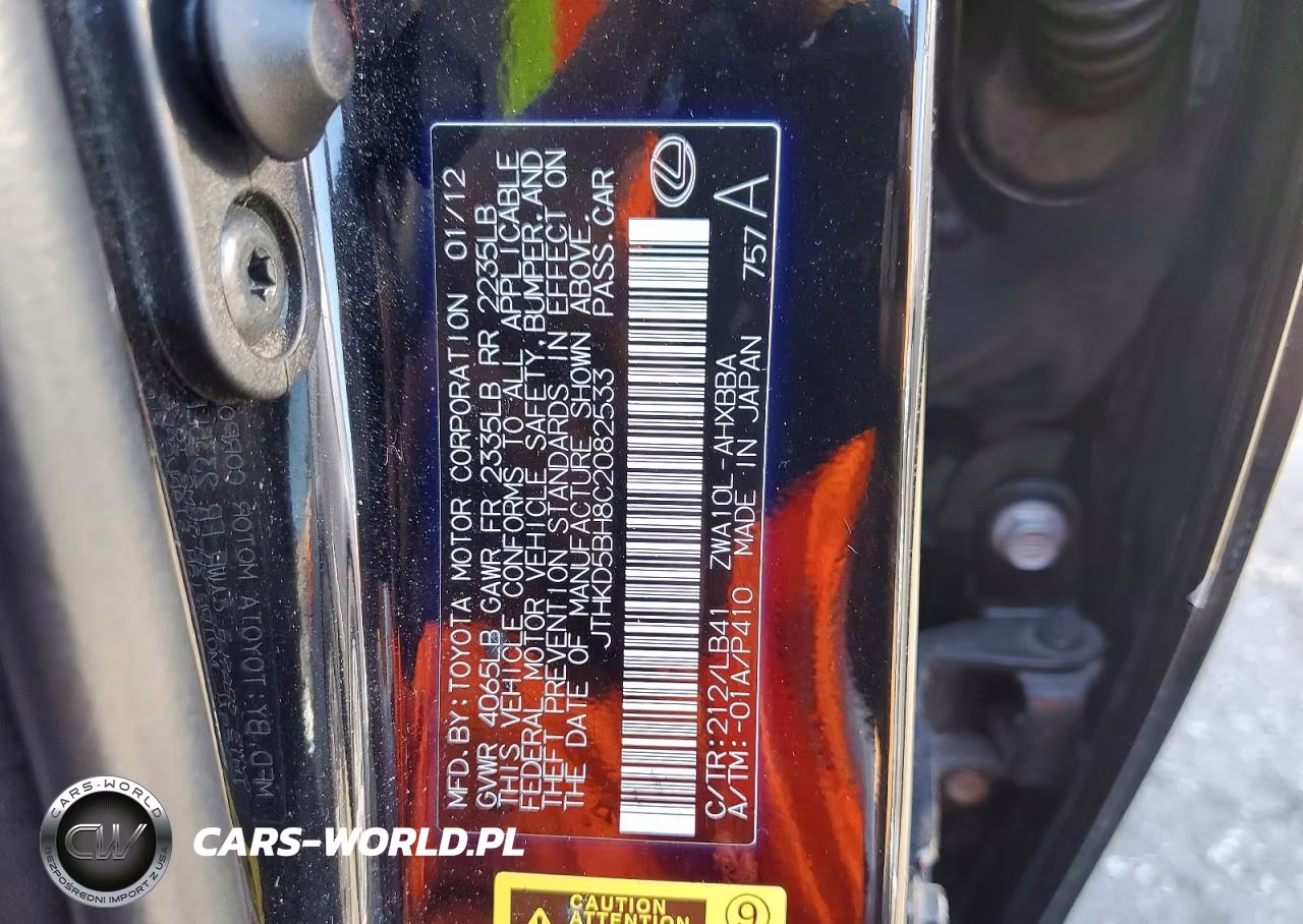 2012 Lexus Ct 200 VIN:JTHKD5BH8C2082533 - 12