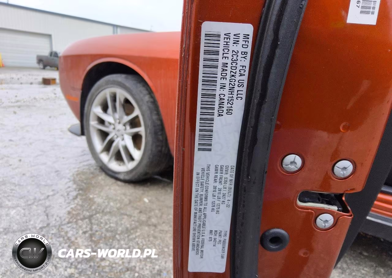 2022 Dodge Challenger Gt VIN:2C3CDZKG2NH152160 - 12