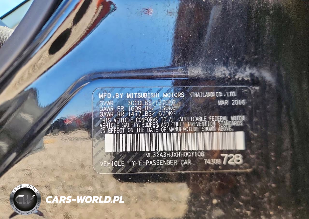 2017 Mitsubishi Mirage Es VIN:ML32A3HJXHH007106 - 12