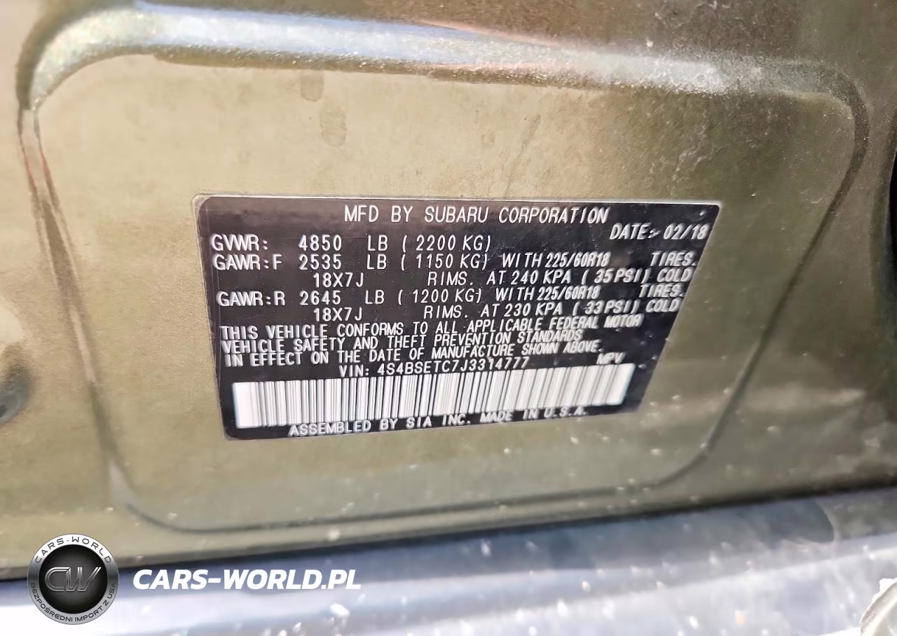 2018 Subaru Outback Touring VIN:4S4BSETC7J3314777 - 12