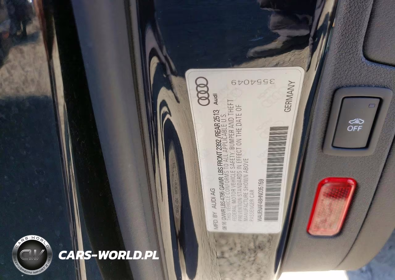 2017 Audi A4 Premium Plus VIN:WAUENAF48HN035159 - 12